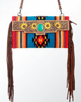American Darling Hand Tooled Saddle Blanket Genuine Leather Women Bag Western Handbag Purse