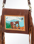 American Darling ADBGA157 Crossbody Genuine Leather Women Bag Western Handbag Purse