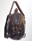 Spaghetti Western Swc124Bbrn Tote Vintage Handmade Drum Dyed Genuine European Cowhide Leather Women Bag Western Handbag Purse