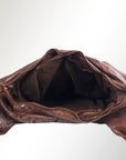 Spaghetti Western Swc125Brn Tote Vintage Handmade Drum Dyed Genuine European Cowhide Leather Women Bag Western Handbag Purse