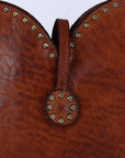 Spaghetti Western Swc136Btan Hobo Vintage Handmade Drum Dyed Genuine European Cowhide Leather Women Bag Western Handbag Purse