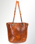 Spaghetti Western Swc138Atan Hobo Vintage Handmade Drum Dyed Genuine European Cowhide Leather Women Bag Western Handbag Purse