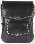 Spaghetti Western Swc139Blk Tote Vintage Handmade Drum Dyed Genuine European Cowhide Leather Women Bag Western Handbag Purse