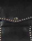 Spaghetti Western Swc139Blk Tote Vintage Handmade Drum Dyed Genuine European Cowhide Leather Women Bag Western Handbag Purse