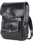 Spaghetti Western Swc139Blk Tote Vintage Handmade Drum Dyed Genuine European Cowhide Leather Women Bag Western Handbag Purse