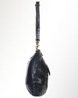 Spaghetti Western Swc143Blk Hobo Vintage Handmade Drum Dyed Genuine European Cowhide Leather Women Bag Western Handbag Purse