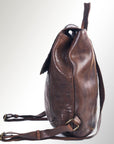 Spaghetti Western Swc145Abrn Backpack Vintage Handmade Drum Dyed Genuine European Cowhide Leather Women Bag Western Handbag Purse