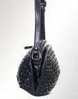 Spaghetti Western Swc148Blk Cross Body I Vintage Handmade Drum Dyed Genuine European Cowhide Leather Women Bag Western Handbag Purse