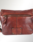 Spaghetti Western Swc153Cg Envelope Vintage Handmade Drum Dyed Genuine European Cowhide Leather Women Bag Western Handbag Purse