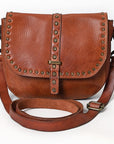 Spaghetti Western Swc155Cg Envelope Vintage Handmade Drum Dyed Genuine European Cowhide Leather Women Bag Western Handbag Purse