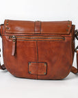 Spaghetti Western Swc155Cg Envelope Vintage Handmade Drum Dyed Genuine European Cowhide Leather Women Bag Western Handbag Purse