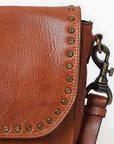 Spaghetti Western Swc155Cg Envelope Vintage Handmade Drum Dyed Genuine European Cowhide Leather Women Bag Western Handbag Purse