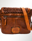 Spaghetti Western Swc159Btan Envelope Vintage Handmade Drum Dyed Genuine European Cowhide Leather Women Bag Western Handbag Purse