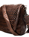 Spaghetti Western Swc160Brn Cross Body I Vintage Handmade Drum Dyed Genuine European Cowhide Leather Women Bag Western Handbag Purse