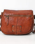 Spaghetti Western Swc161Cg Cross Body I Vintage Handmade Drum Dyed Genuine European Cowhide Leather Women Bag Western Handbag Purse