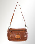 Spaghetti Western Swc162Tan Cross Body I Vintage Handmade Drum Dyed Genuine European Cowhide Leather Women Bag Western Handbag Purse