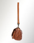 Spaghetti Western Swc162Tan Cross Body I Vintage Handmade Drum Dyed Genuine European Cowhide Leather Women Bag Western Handbag Purse
