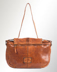 Spaghetti Western Swc165Tan Envelope Vintage Handmade Drum Dyed Genuine European Cowhide Leather Women Bag Western Handbag Purse