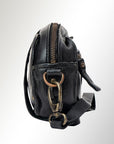 Spaghetti Western Swc166Blk Small Crossbody Vintage Handmade Drum Dyed Genuine European Cowhide Leather Women Bag Western Handbag Purse