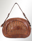 Spaghetti Western Swc167Cg Cross Body I Vintage Handmade Drum Dyed Genuine European Cowhide Leather Women Bag Western Handbag Purse