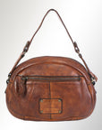 Spaghetti Western Swc167Cg Cross Body I Vintage Handmade Drum Dyed Genuine European Cowhide Leather Women Bag Western Handbag Purse
