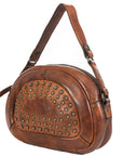 Spaghetti Western Swc167Cg Cross Body I Vintage Handmade Drum Dyed Genuine European Cowhide Leather Women Bag Western Handbag Purse