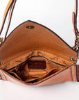 American Darling ADBGA168 Clutch Hand Tooled Genuine Leather Women Bag Western Handbag Purse