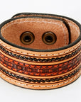 American Darling Bracelet Hand Tooled Carved Genuine Leather Women | Handmade Western Rustic