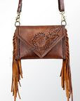 American Darling ADBGA171 Clutch Hand Tooled Genuine Leather Women Bag Western Handbag Purse
