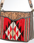 American Darling ADBGA172 Tote Hand Tooled Saddle Blanket Genuine Leather Women Bag Western Handbag Purse