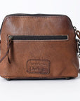 American Darling ADBG665 Coin Purse Hand Tooled Genuine Leather Women Bag Western Handbag Purse