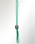 American Darling ADJW107D Braided Genuine Leather Jewelry Necklace with Concho