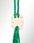 American Darling ADJW107D Braided Genuine Leather Jewelry Necklace with Concho