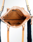 American Darling GIBGX159 Tote Hand Tooled Saddle Blanket Genuine Leather Women Bag Western Handbag Purse