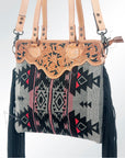 American Darling GIBGX159 Tote Hand Tooled Saddle Blanket Genuine Leather Women Bag Western Handbag Purse
