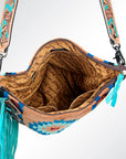 American Darling ADBG677 Crossbody Hand Tooled Saddle Blanket Genuine Leather Women Bag Western Handbag Purse