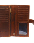 American Darling Wristlet Bag, Hand-Painted Genuine Leather, Western Vegetable Tanned Full Grain Leather Wallet Bag