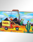 American Darling Wristlet Bag, Hand-Painted Genuine Leather, Western Vegetable Tanned Full Grain Leather Wallet Bag