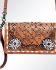 American Darling Organizer Saddle Blanket Genuine Leather Western Women Bag Handbag Purse | for Cute Travel