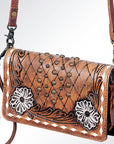American Darling Organizer Saddle Blanket Genuine Leather Western Women Bag Handbag Purse | for Cute Travel
