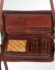 American Darling Organiser Bag Handcrafted from Crocodile Embossed Genuine Leather with YKK Zipper and Detachable Strap