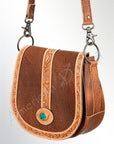 ADBG679A American Darling Hand Tooled Genuine Leather Women Bag Western Handbag Purse