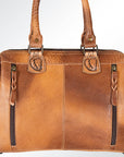 American Darling ADBG688 Tote Hand Tooled Hair-On Genuine Leather Women Bag Western Handbag Purse