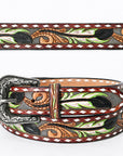American Darling ADBLF117-L Beautifully Hand Tooled Genuine American Leather Belt Men and Women