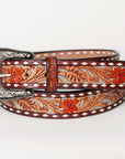 American Darling ADBLF120-L Beautifully Hand Tooled Genuine American Leather Belt Men and Women
