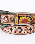 American Darling ADBLF124-L Beautifully Hand Tooled Genuine American Leather Belt Men and Women