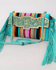 American Darling Hand Tooled Saddle Blanket Genuine Leather Women Bag Western Handbag Purse