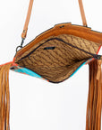 American Darling Hand Tooled Saddle Blanket Genuine Leather Women Bag Western Handbag Purse