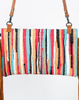 American Darling Hand Tooled Saddle Blanket Genuine Leather Women Bag Western Handbag Purse