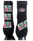 HILASON L M S Horse Rear Hind Leg Sport Boots Printed Hind Rear Leg Boots